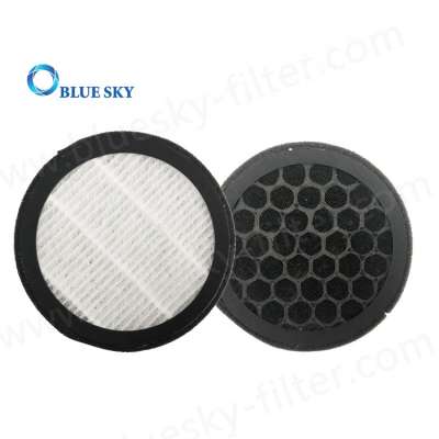 Customized Black Round Plastic/Paper Frame Activated Carbon Granule Air Purifier HEPA Filter